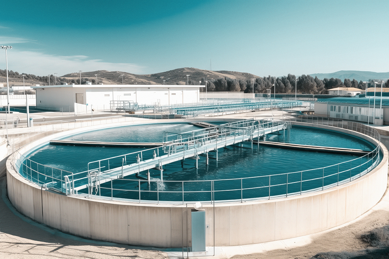 Waste water treatment plant, primary sedimentation stage - Gener